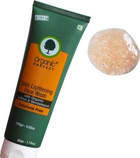 Organic Harvest Skin Lightening  For Reduces the Dark Spots and Brightens the Skin Complexion, ECOCERT & PeTA Certified, Paraben & Sulphate Free Face Wash