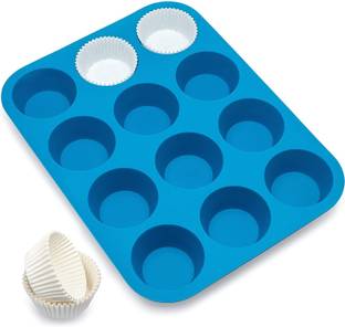 APSAMBR Silicone Cupcake/Muffin Mould 12