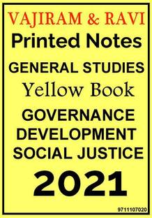 Vajiram And Ravi - Printed Notes - Yellow Book - Governance, Development & Social Justice (Photocopy) - 2021