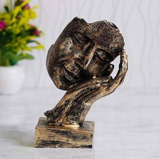 WEBELKART Human Face Sculptures Showpieces Creative Traditional Idea with Modern Decorative Showpiece  -  20.32 cm