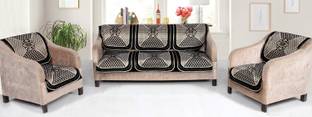 Nendle Velvet Abstract 3+2 Seater Sofa Cover