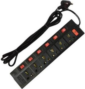 VIVID Extension Cord with 6+6 Socket & Switch LED Indicator 3.6 Mtr Long Cable Without USB Port Emergency Extension Board 6  Socket Extension Boards