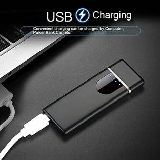 Jeteck TOUCH CIGARETTE LIGHTER USB CHARGING Pocket Lighter (BLACK) Pocket Lighter