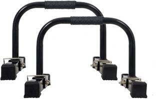 Allyson Fitness Push Up Stands Parallettes Dip Bars with Non-Slip PVC Handle & Rubber Push-up Bar
