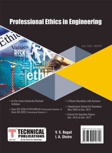 Professional Ethics in Engineering ( V-MECH, VI-Civil, VIII-IT/ECE/EEE/CSE - 2013 course ) 1 Edition