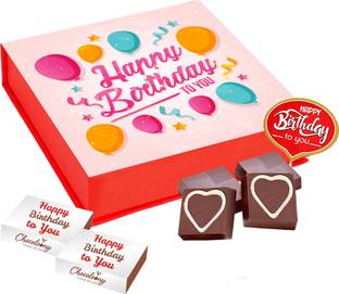 Chocoloony Happy Birthday to You Chocolate Gift Box, 9 Pcs Truffles
