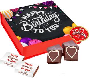 Chocoloony Happy Birthday Chocolate Gift Box, I Love You Milk Chocolate Truffles
