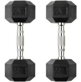 COCKATOO RUBBER HEX DUMBBELLS 5 KG Fixed Weight Dumbbell