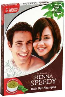 Henna Speedy Hair Dye Shampoo Natural Brown - 30 ML