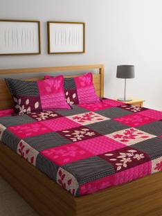 Flipkart SmartBuy 144 TC Microfiber Double Geometric Flat Bedsheet