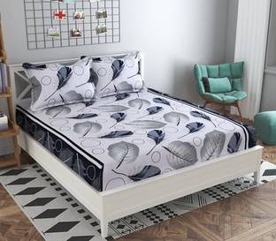 H18 SHEET Microfiber Double Flat 160 TC Printed Bedsheet