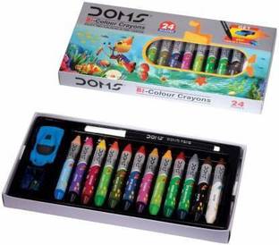 DOMS COLOUR CRAYONS 24 SHADES