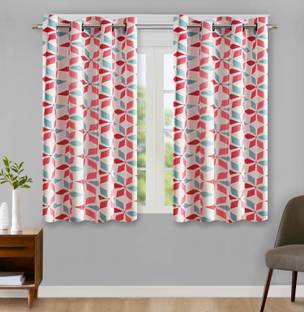 Flipkart SmartBuy 152 cm (5 ft) Polyester Semi Transparent Window Curtain (Pack Of 2)