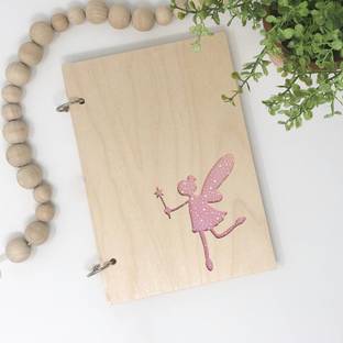 DI-KRAFT Wooden Cover fairy Design diary A5 Diary Unruled 160 Pages