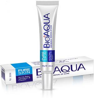 BIOAQUA Anti Acne Pimples Spot Removal Oil Control Shrink Pores Face Cream 30 G pack of 1