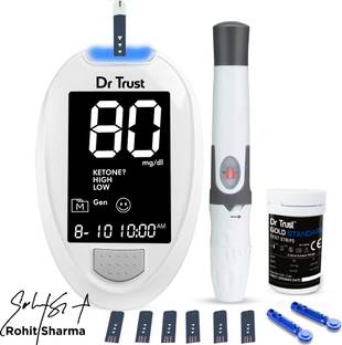Dr Trust (USA) Digital Glucose Blood Sugar testing Monitor Machine with 10 Strips Glucometer