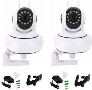 SellRider 360 Degree Double Antenna Auto- Rotating Night Vision Mobile HD CCTV Wi-Fi Camera 720P with Audio Home(Pack of 2) Security Camera