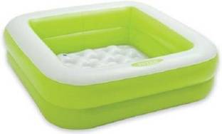 NAVRANGI Square Swiming Pool 57100 for Kids Inflatable Swimming Pool (Green) Inflatable Swimming Pool