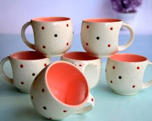 THE INDIA STYLE white Pink pari #50 Ceramic, Bone China Coffee Mug