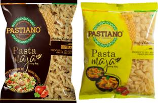 PASTIANO FUSILLI & SHELLS PASTA- Pack of 2- 250 gms each Shell, Fusilli Pasta