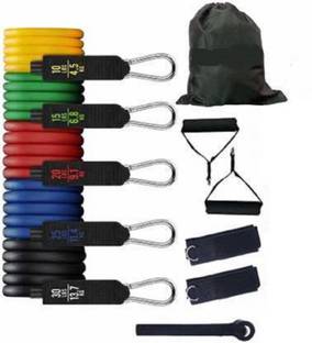 KHALIFA AND BADSHAH Resistance band(11pcs) ,Stretching , Home Workout Toning Tube Kit Resistance Tube Resistance Tube