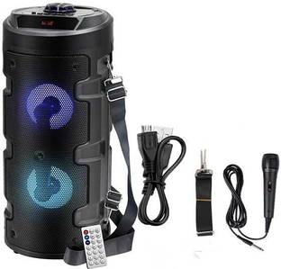 TohuBohu Brand New J.B.L Heavy Bass HD Sound Home Theater With Karaoke Mic Bluetooth Wireless Speaker Built-in Amplifier and Mic Supports Compatible with All mobile phones Home Theatre MICRO SD CARD / FM / AUX / Home Theater Powerful Sound Box 20 W Bluetooth Speaker