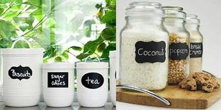 JURUOXIN 5 cm Chalkboard Labels, Reusable Waterproof Mason Jars Labels Ktchen Pantry,Spce Jars Glass Bottles – Best Chalk Stckers & Organzng Label Reusable Sticker