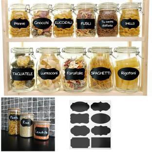 JURUOXIN 5 cm Waterproof Chalkboard Labels Stickers Reusable Personalized Removable Labels for Mason Spice Glass Tin Container Clear Kitchen Jar Labels Bottle Pantry Reusable Sticker
