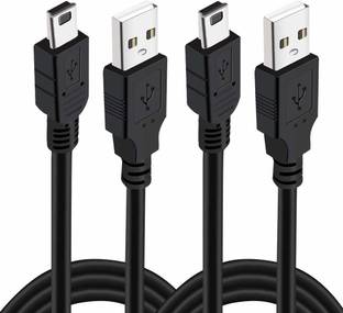 Fedus Micro USB Cable 2 A 1.5 m USB Charging Cable Cord for Playstation 3 PS3 Controller(1.5 M) 1.5 m Micro USB Cable (Compatible with play station 3 And psp, Black, One Cable)Pack 2