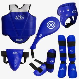 AXG NEW GOAL Contribute Karate Taekwondo Muay Thai Kick Kickboxing MMA Kit (6 items) 4-9yrs Boxing Kit