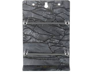 STIMULUS Stylish Acrylic Wall Mount MOBILE STAND 2 PCS SET (Size - 4X6 Inch) (MARBLE Black colour) 4MM SS ROAD Mobile Holder