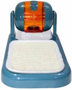 Taiyo Pluss Discovery Cat Food Dispenser, Size: (19.4X31.3 cm) (LXH), 2 in 1 Cat Food Treat Dispenser Ball with Scratching Plate, Suitable for Cats & Kitten (Blue) Plastic Treat Dispensing Toy For Cat