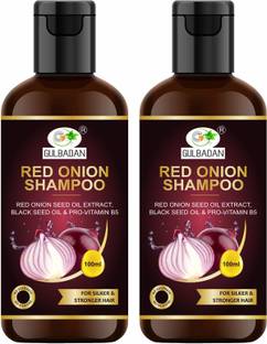 GULBADAN Red Onion Hair Fall Shampoo for Hair Growth & Hair Fall Control, with Red Onion & Black Seed for Men, Women
