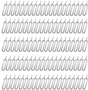 Creativo ( PACK OF-100 PCS ) SIM Card Tray Open Eject Pin Removal Tool Needle Opener Ejector for All Phones Sim Adapter (Steel) Sim Adapter