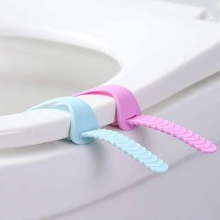 Newvent Toilet Seat Lifting Strap, Foldable Toilet Cover Seat Lid Lifter (Pack of 4 Pcs) Custom Fit Toilet Seat Lid Lock