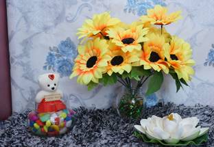 well art gallery Yellow Sunflower Artificial Flower
