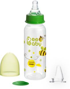 Beebaby Advance Plus Slim Neck Anti-Colic Feeding Bottle to Sippy Bottle Starter Kit with Extra Silicone Sippy Spout - 250 ML Green - 250 ml