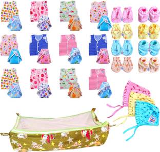 V.B.K New Baby Care Combo Of 32 Items, Premium Quality Cloth Material, 0 - 6 Months