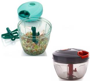 Krishiv Combo Of 1 Quick Vegetable Chopper 450ml & 1 Big 750ml Vegetable Chopper Vegetable & Fruit Chopper