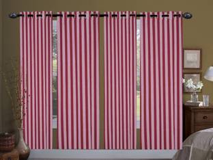 New Ladies Zone 160 cm (5 ft) कॉटन खिड़की पर्दा (4  का पैक)