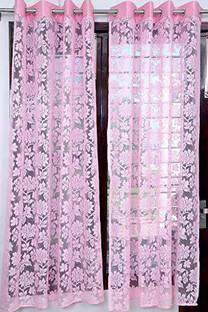 RIDHAAN 274 cm (9 ft) Net Long Door Curtain Single Curtain