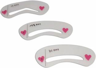 AlexVyan 3 Pcs Different Style Reusable Eyebrow Card Stencil Eye Brow Grooming Shaping Template Make Up - Set of 3 Pieces for Women Girl Ladies Eyebrow Stencil
