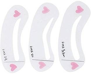 AlexVyan Certified 3 Different Style Reusable Eyebrow Card Stencil Eye Brow Grooming Shaping Template Make Up - Set of 3 Pieces for Women Girl Ladies Eyebrow Stencil
