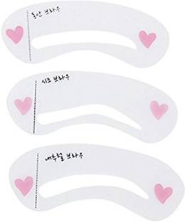 AlexVyan 3 Different Style Reusable Eyebrow Card Stencil Eye Brow Grooming Shaping Template Make Up - Set of 3 Pieces for Women Girl Ladies Eyebrow Stencil