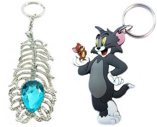 V E Combo keychains Peacock farther keychain (OMG keychain) & Tom and jerry keychain combo of 2 keyrings Key Chain