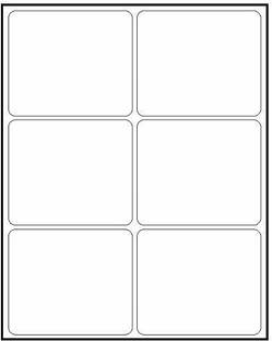 First Click self Adhesive 6 Lbel in 1 A4 Sheet Pack of 100 Sheets (600 Label) Paper Label