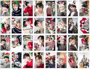 BTS Christmas Photo Postcard Lomo Cards (Set of 32) with 7 Photo Clips and 1 String Fine Art Print (4.7 inch X 2.7 inch)| BTS CHRISTMAS PHOTOS| BTS ARMY HANGING PHOTO ALBUM|BTS PHOTO CARDS Paper Print