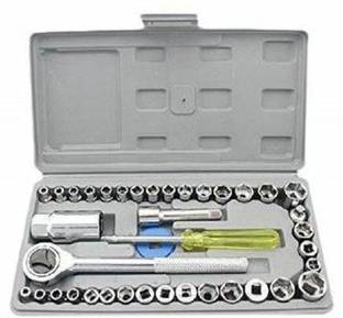 bhalenterprise 40 in 1 Pcs Wrench Tool Kit & Screwdriver & Socket Set Power & Hand Tool Kit Long Handle Screwdriver
