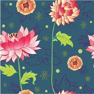 BPDESIGNSOLUTION Floral & Botanical Multicolor Wallpaper