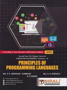 PRINCIPLES OF PROGRAMMING LANGUAGES - Second Year (SE) Degree Course in Computer Engineering - Semester 2 - Savitribai Phule Pune University SPPU